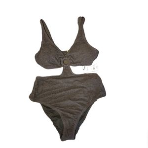 MSRP $42 NWT Kona Sol Size Medium Black Monokini